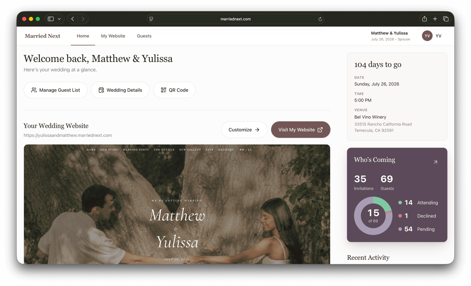 Married Next product preview